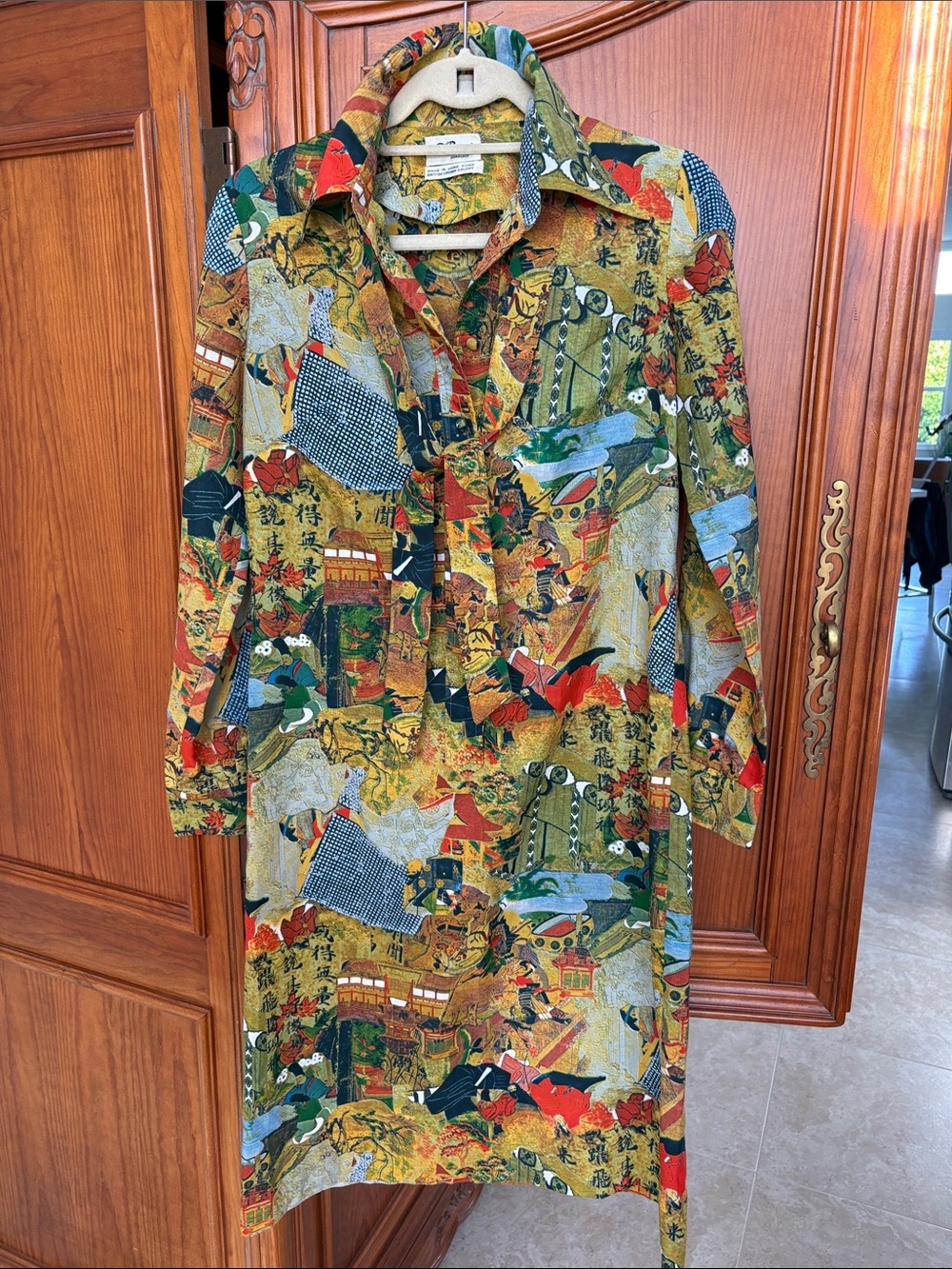 Tori Richard Shirt Dress with Belt made in Hong Kong Excellent Cond worn once - Picture 2 of 6